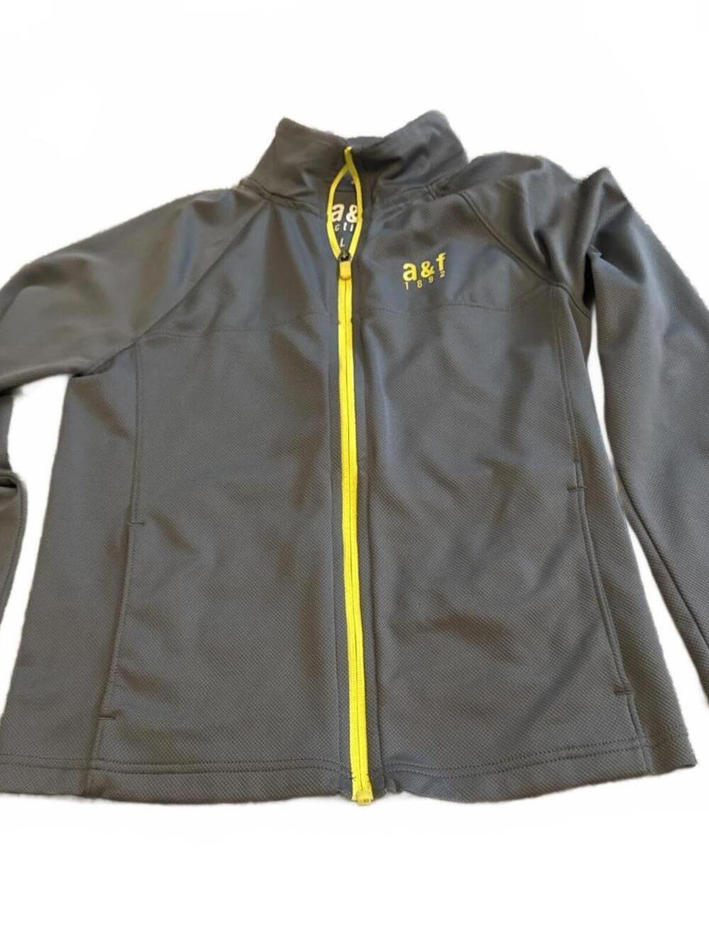 A&F active Boys Jacket Large - Yellow Zip Athletic Style